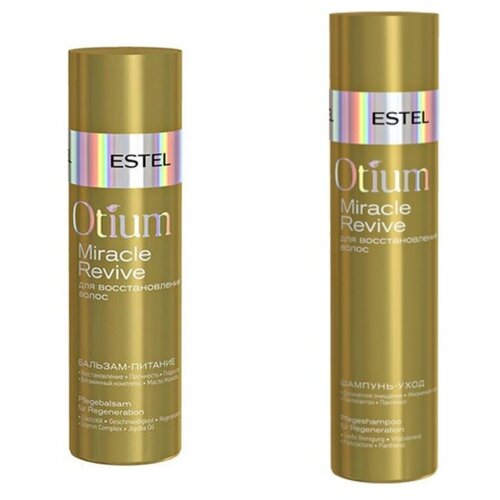 Шампунь-уход для восстановления волос otium miracle revive Estel 250 мл + бальзам 200 мл estel шампунь уход otium miracle revive 250 мл