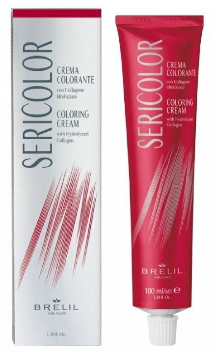 Brelil Professional Краска для волос Sericolor Coloring Cream, 4.3 золотистый каштан