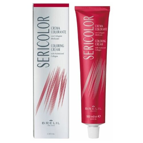 Brelil Professional Краска для волос Sericolor Coloring Cream, 5 светло-коричневый brelil professional краска для волос колорианн шайн 5 44 насыщенный медный светло