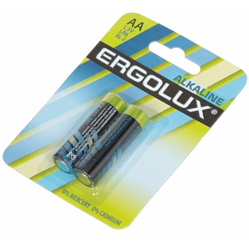 Ergolux Элемент питания алкалиновый AA/LR6 1.5В Alkaline BL-2 (блист.2шт) Ergolux 11747