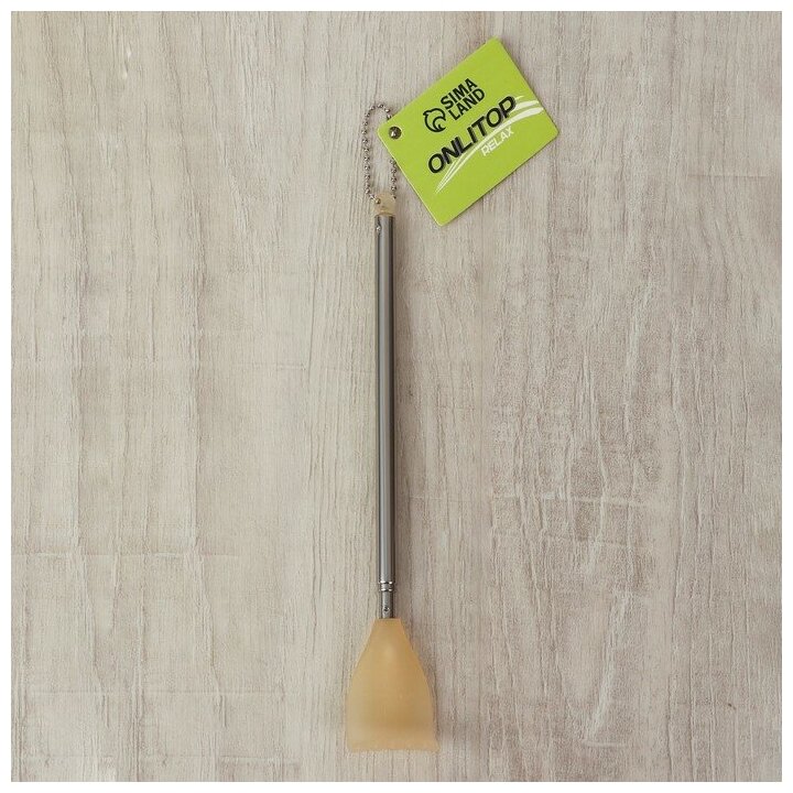 Массажёр - чесалка, с раздвижной ручкой, с подвесом, 20/42 см, цвет жёлтый - фотография № 10