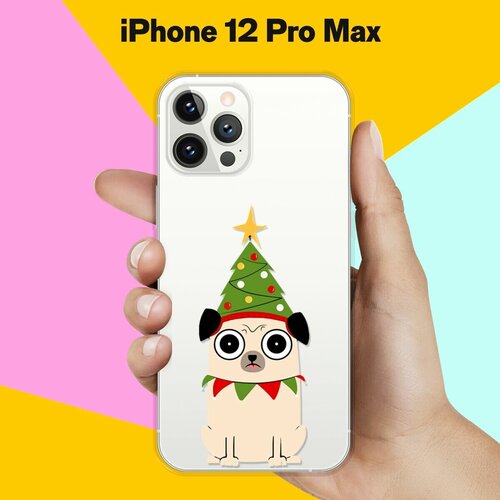 Силиконовый чехол новогодний Елка-Пёс на Apple iPhone 12 Pro Max силиконовый чехол новогодний елка пёс на apple iphone 12 pro