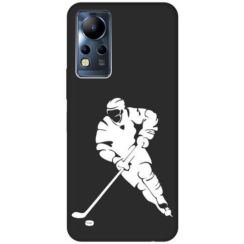 Матовый чехол Hockey W для Infinix Note 12 G88 / Инфиникс Нот 12 с 3D эффектом черный матовый чехол are you a pooch w для infinix note 12 g88 инфиникс нот 12 с 3d эффектом черный