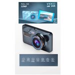 Видеорегистратор FULL HD 1296P с 2-мя камерами /Дисплей 4``c поддержкой 