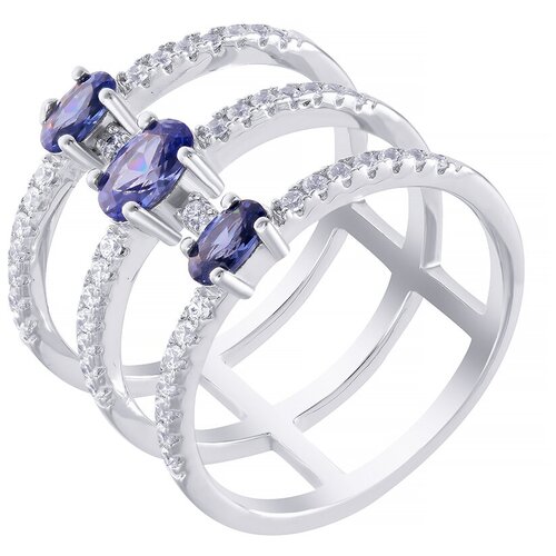 фото Element47 кольцо из серебра 925 пробы с кубическим цирконием sl20097b1_001_wg, размер 18.25