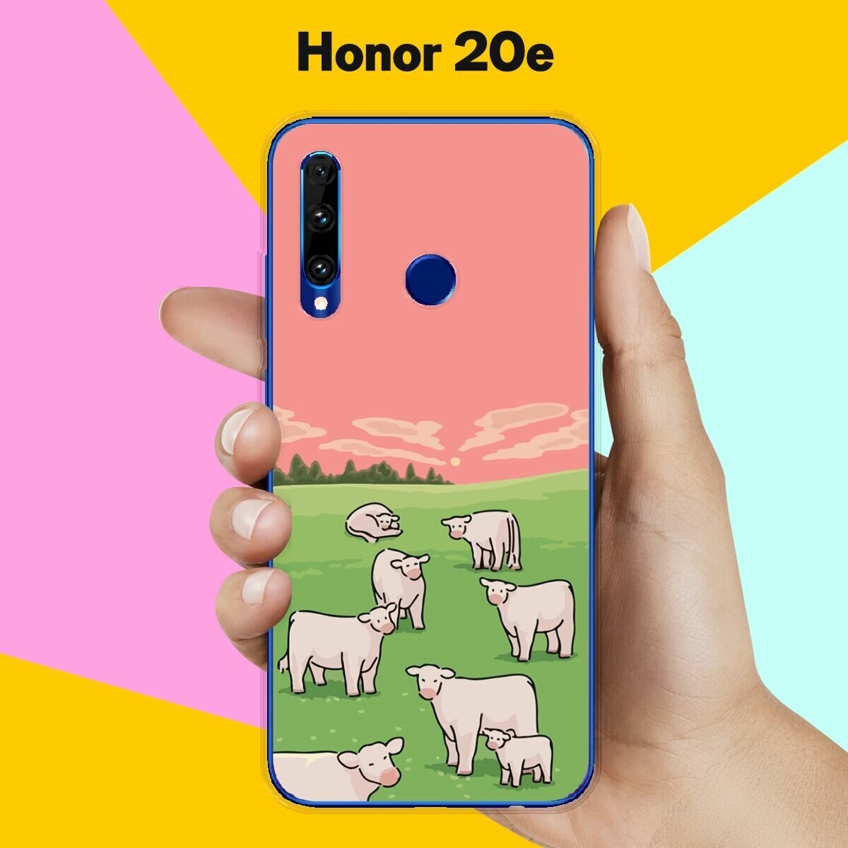 Силиконовый чехол на Honor 20e Овечки / для Хонор 20Е