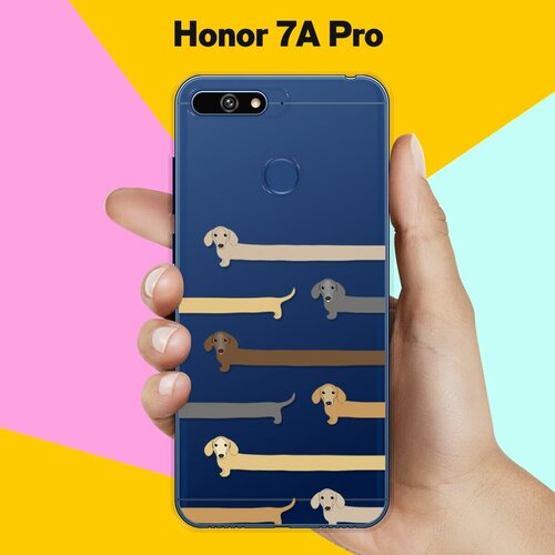 силиконовый чехол модные таксы на honor 7a pro Силиконовый чехол Длинные Таксы на Honor 7A Pro