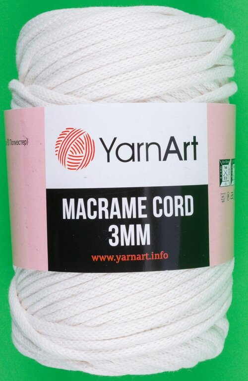 Нить вязальная YarnArt Macrame Cotton, 80 % хлопок, 20 % полиэстер, 250 г, 225 м, 1 шт.