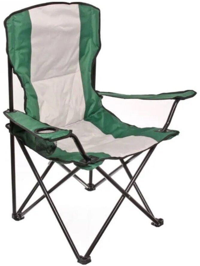 Кресло складное с подлокотниками до 120кг Комфорт 54*54*94см (зеленое) - фотография № 3