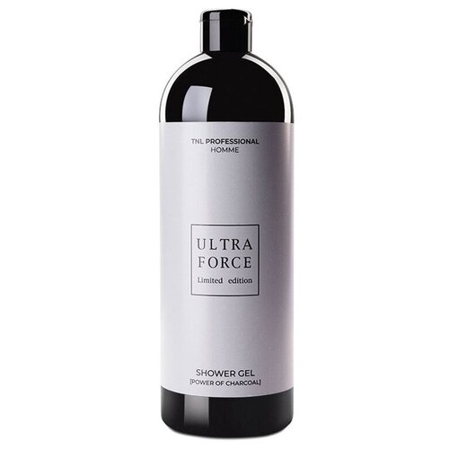 TNL, Ultra Force - мужской гель для душа с черным углем, 1000 мл