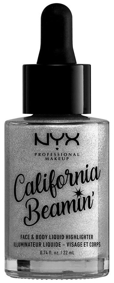 NYX professional makeup Хайлайтер California Beamin’ Face And Body Liquid Highlighter, BOMBSHELL 01