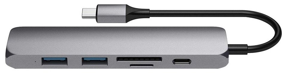 USB-C адаптер Satechi Type-C Slim Multiport Adapter V2. Интерфейс USB-C. Цвет серый космос.