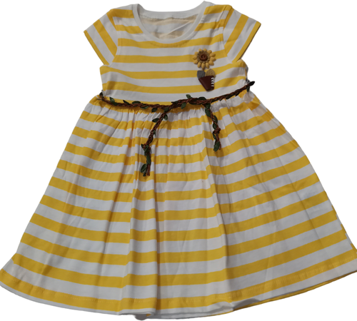 Платье, размер 116, белый, желтый