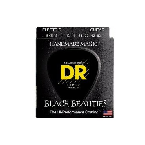 DR BKE-12 Black Beauties Black Coated Electric 12-52 струны для электрогитары