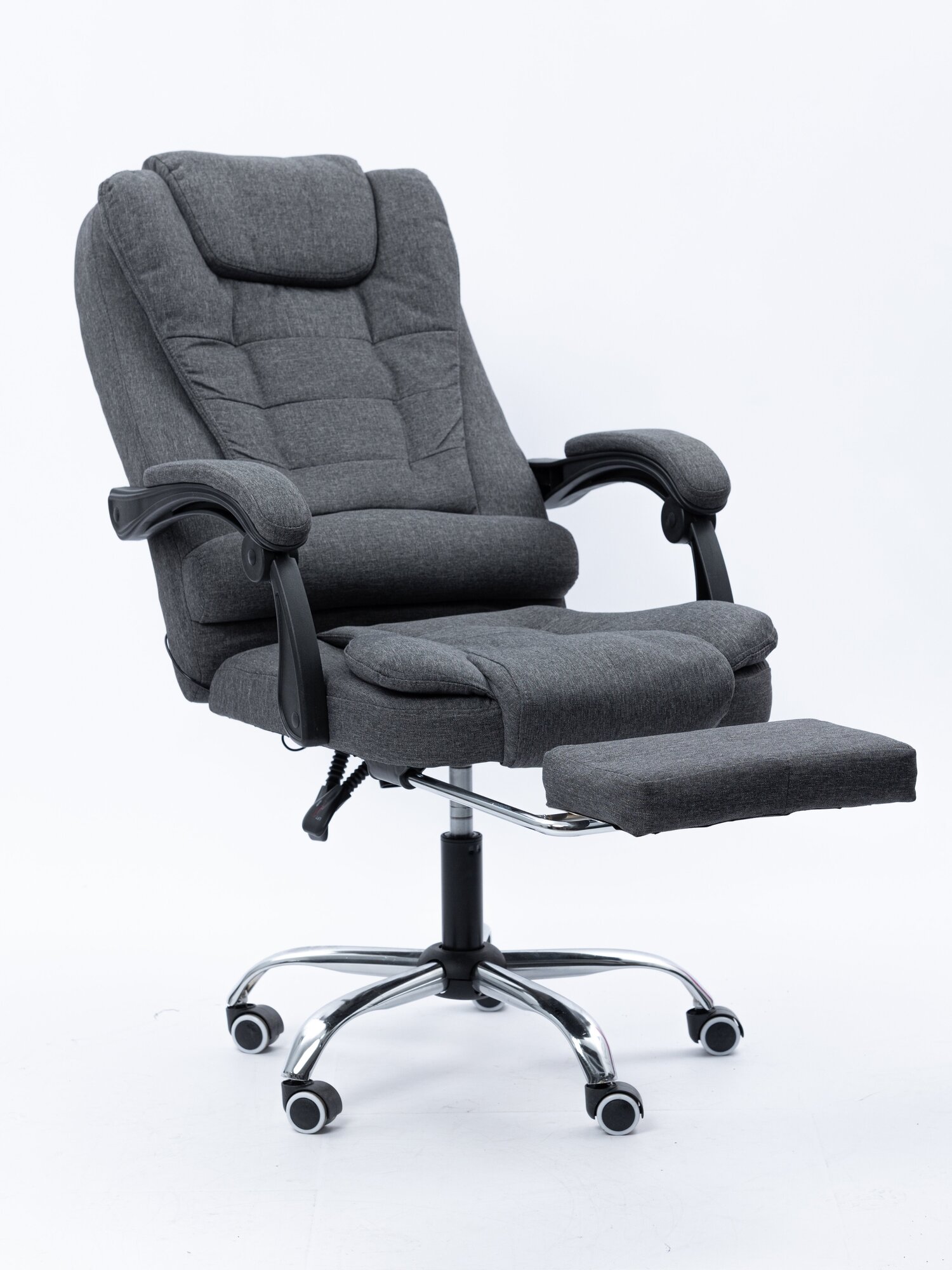 Компьютерное кресло с массажем, цвет: темно-серый - фотография № 7