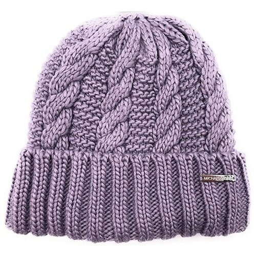 Шапка Michael Kors лавандовая Women`s Cable Knit Fleece Winter Beanie Hat MSRP