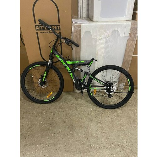 Велосипед взрослый STELS Focus MD 26 21-sp V010 2018 чёрныйзелёный хороший 1200000₽