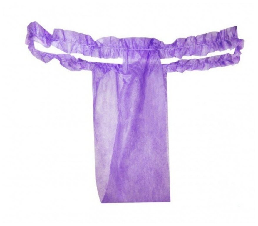 Трусики для эпиляции женские с рюшей , фиолетовые, размер 44-48, 10 шт/уп.