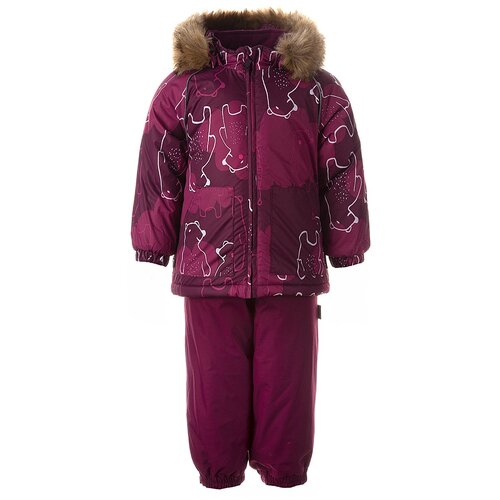 Комплект (куртка+полукомбинезон) HUPPA 41780030-03371 AVERY для девочки, цвет коричневый, размер 86