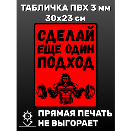 табличка информационная гомер 30х23 см Табличка информационная Еще подход 30х23 см