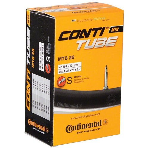 Камера 26x1.75-2.5 Continental MTB 26 вело нип. 42мм (200гр.) (01816310000) камера continental mtb 27 5 b 65 584