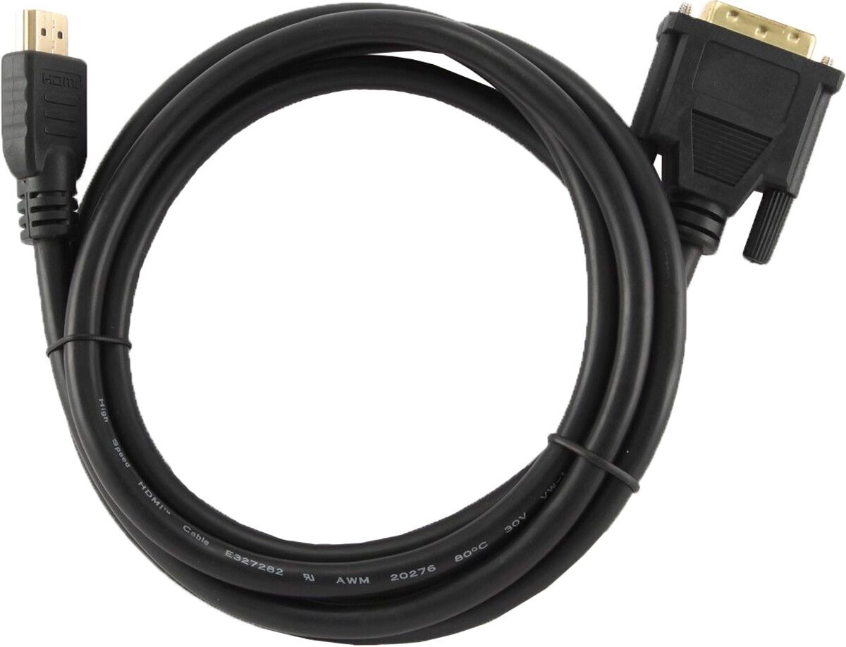 Кабель HDMI-DVI 10м Gembird single link позол.разъемы экран черный CC-HDMI-DVI-10MC - фото №6