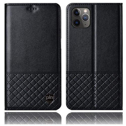 фото Чехол-книжка mypads premium для iphone 11 pro из качественной импортной натуральной кожи с элегантной стеганой прошивкой премиум-класса и магнитной крышкой черный