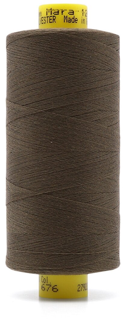 Нить универсальная Gutermann Mara №120/1000 м, 100% полиэстер, светлый хаки 676