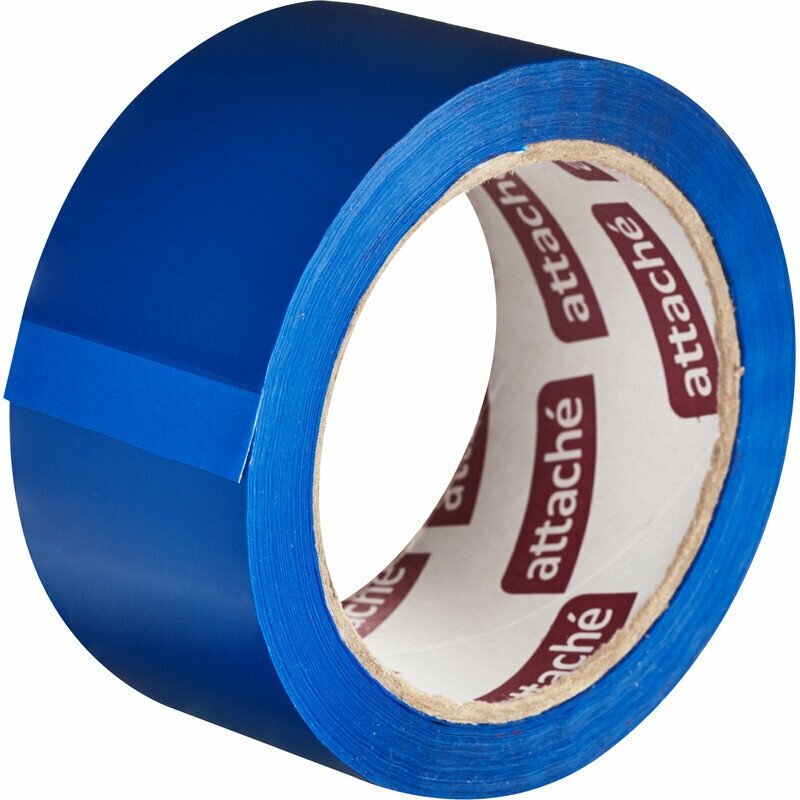 Клейкая лента упаковочная Attache синяя 48 мм x 66 м толщина 45 мкм, 146160