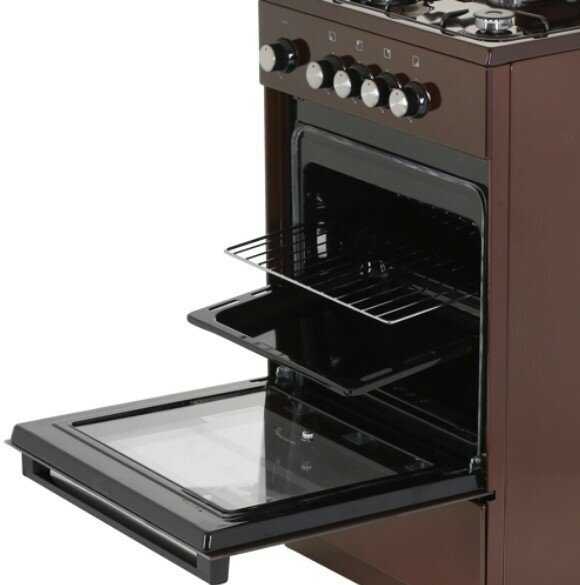 Газовая плита DE LUXE 5040.48г (щ)-014, газовая духовка, без крышки, коричневый - фото №4
