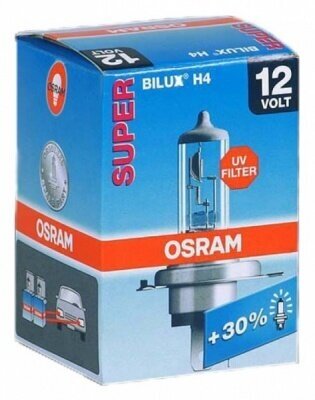 Лампа автомобильная галогенная OSRAM Super +30% 64193SUP H4 12V 60/55W P43t-38