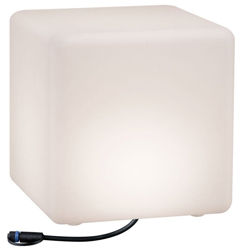 Светильник уличный садовый Paulmann Plug & Shine Cube 300x300мм 6.5Вт 575Лм 3000К LED IP67 24В Белый Пластик Димм. 94181