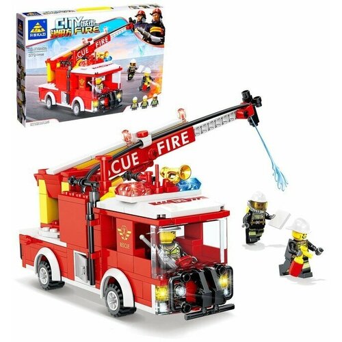 конструктор серия пожарные джип 29 деталей Конструктор пожарные «Машина с лестницей», стреляет водой, 278 деталей