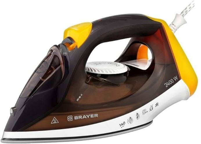 Утюг BRAYER 4003BR, 2400 Вт, керамическая подошва, 25 г/мин, 330 мл