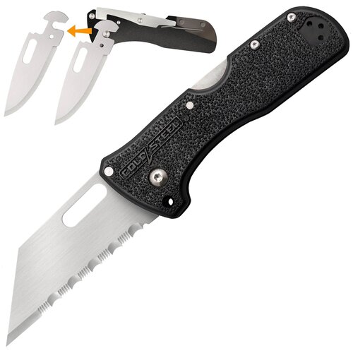 Нож складной Cold Steel 40BA Click N Cut Folder черный нож складной cold steel 40al click n cut hunters оранжевый