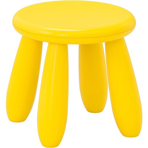 Табурет детский икеа маммут (IKEA MAMMUT), 30x35x30 см, желтый 70382326, ИКЕА, полипропилен  - Купить
