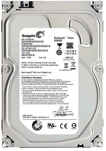 Жесткий диск Seagate ST2000DL003 2Tb 5900 SATAIII 3.5" HDD