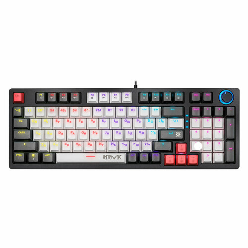 Клавиатура проводная Defender HAWK GK-418 механическая 15 м цвет белый чёрный 246600₽