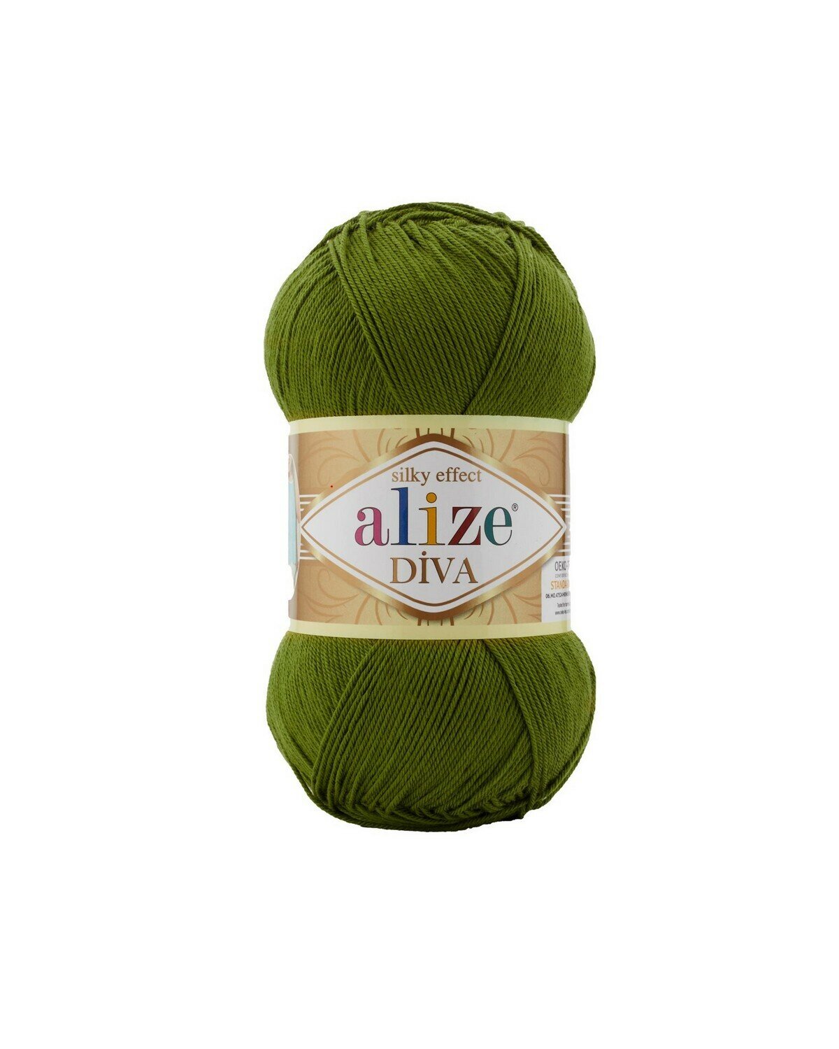 Пряжа Alize Diva оливковый (233), 100%микрофибра, 350м, 100г, 2шт