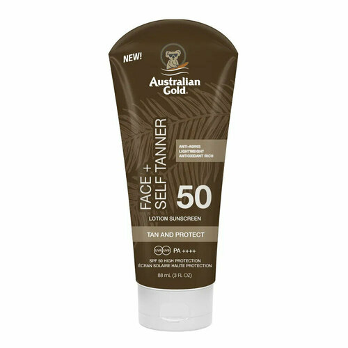 Australian Gold Солнцезащитный крем для лица Australian Gold SPF 50 Face + Tanner