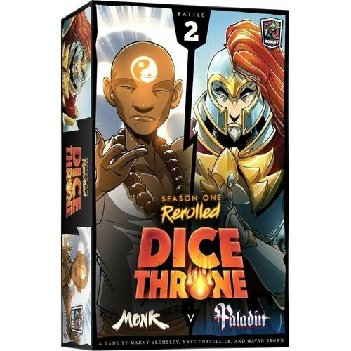 Настольная игра Dice Throne (Трон кубов). Первый сезон. Monk VS Paladin на английском языке