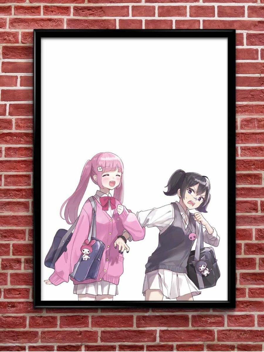 Плакат, Постер Kuromi, А3 (фотопанно, постер на стену)