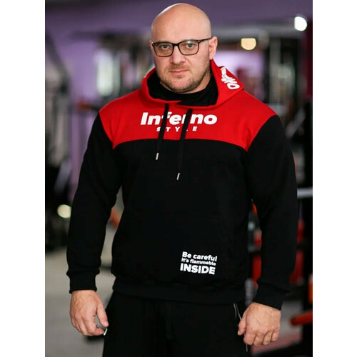 фото Худи inferno style, размер s, красный, черный