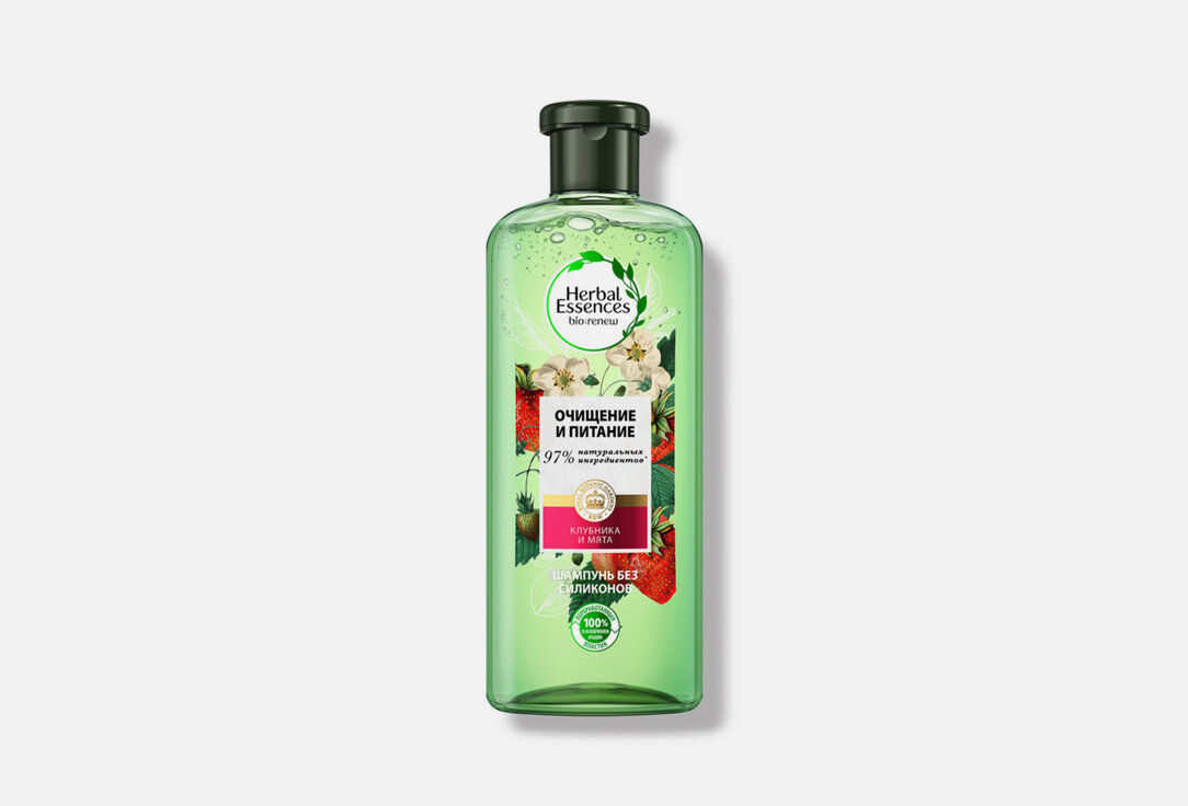 Шампунь для волос HERBAL ESSENCES White strawberry & Sweet mint / объём 400 мл