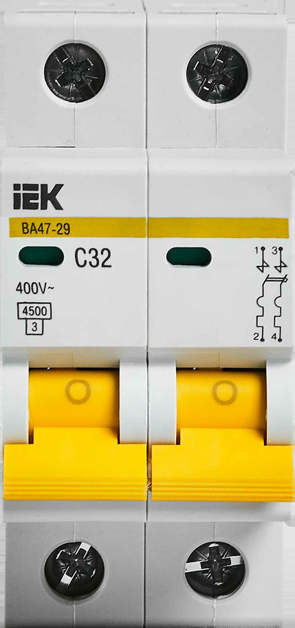 Выключатель автоматический IEK 2 полюса 32 A