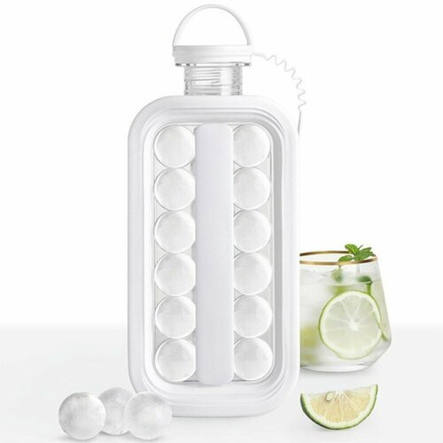 Многофункциональная бутылка - форма для льда, хранение и охлаждение напитков, белая