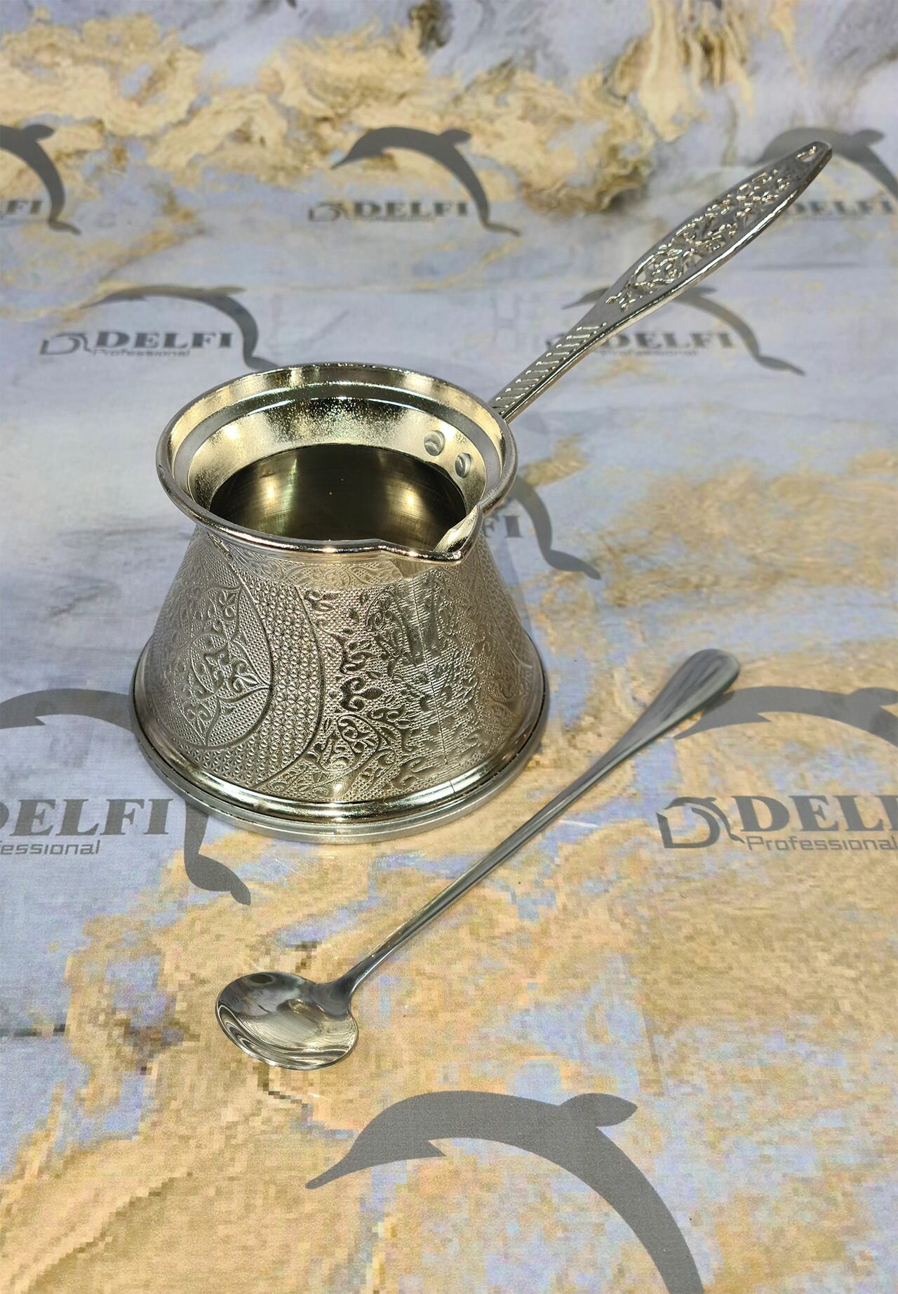 фото Турка для кофе медная турецкая (Ложка в подарок) 400 мл.