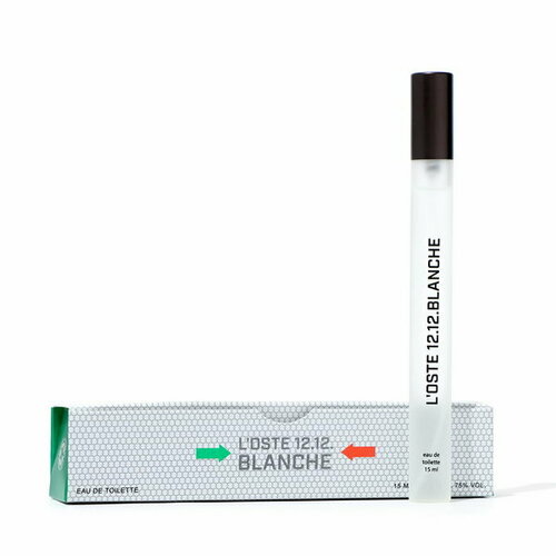 Туалетная вода для мужчин L`oste 12.12 blanche, 15 мл