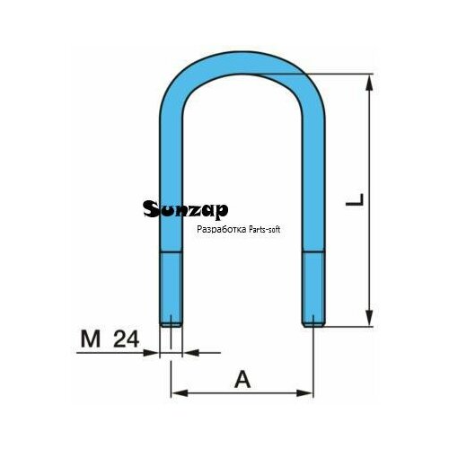 BPW 0313841234 03.138.41.23.4_стремянка! 152xM24x355-U \BPW