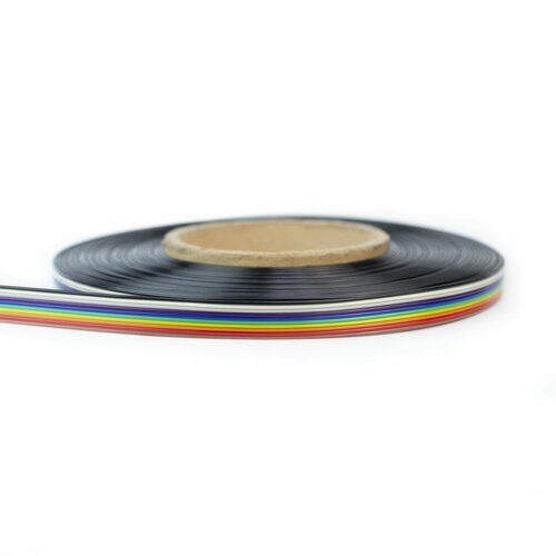 Шлейф цветной RCA 10 х 013мм awg26 шаг 127мм 1 м 414₽